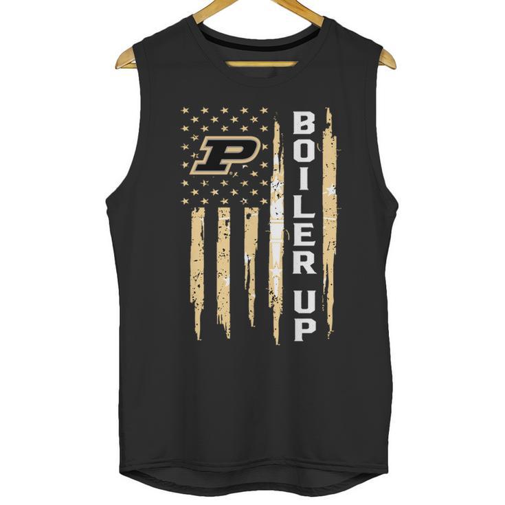 America Purdue Boiler Up Flag Men Tank Top