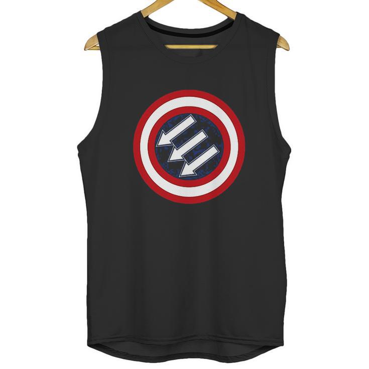 American Iron Front Retro Vintage Symbol Usa Flag Men Tank Top