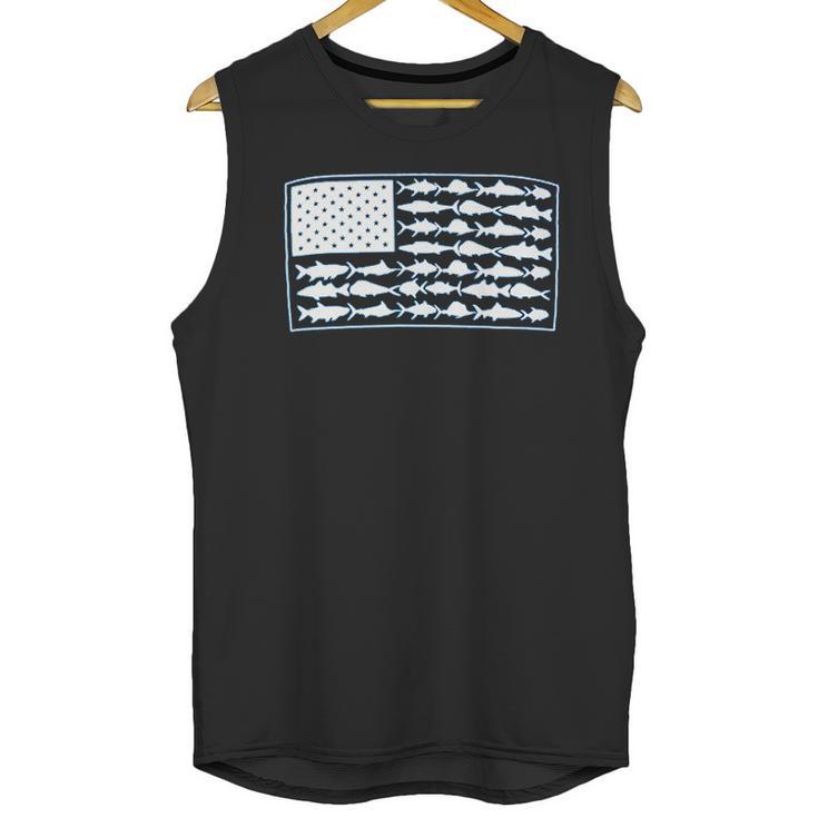 Columbia Pfg Americana Saltwater Fish Flag Men Tank Top