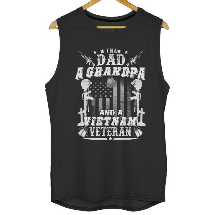 Im A Dad A Grandpa And Vietnam Veteran Graphic Design Printed Casual Daily Basic Men Tank Top