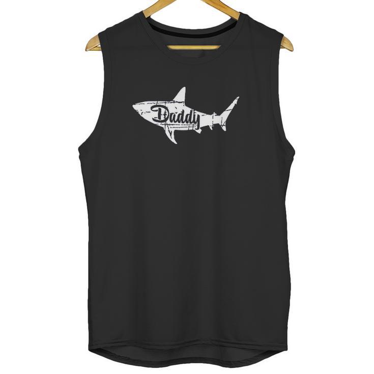 Daddy Shark Cute Art Dad Birthday Gifts Men Tank Top