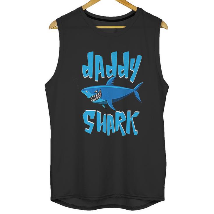 Daddy Shark Cute Papa Loves Sharks Men Tank Top