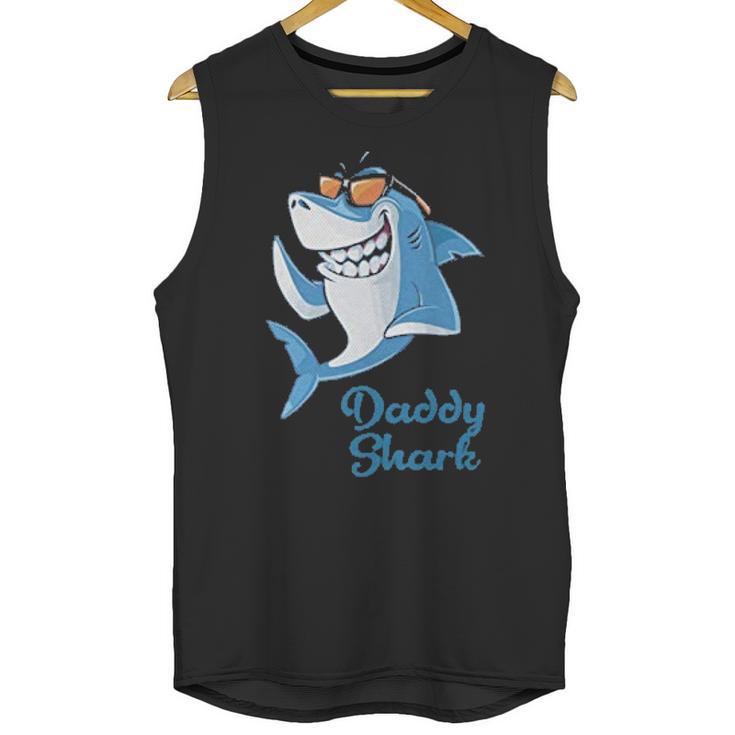 Daddy Shark Gift Fathers Day Men Tank Top