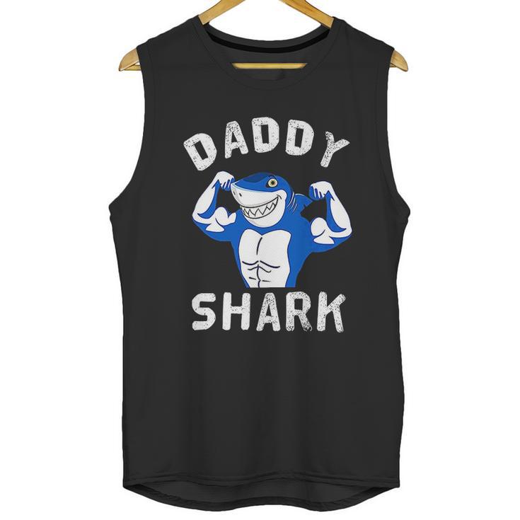 Daddy Shark Gym Lover Dad Birthday Gifts Men Tank Top