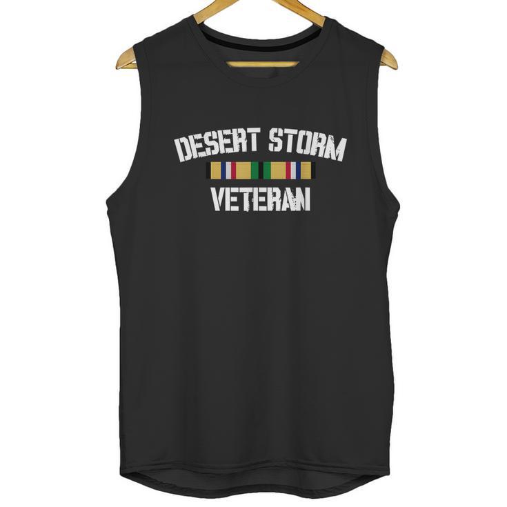 Desert Storm Veteran Pride Persian Gulf War Service Ribbon Graphic Design Printed Casual Daily Basic Men Tank Top