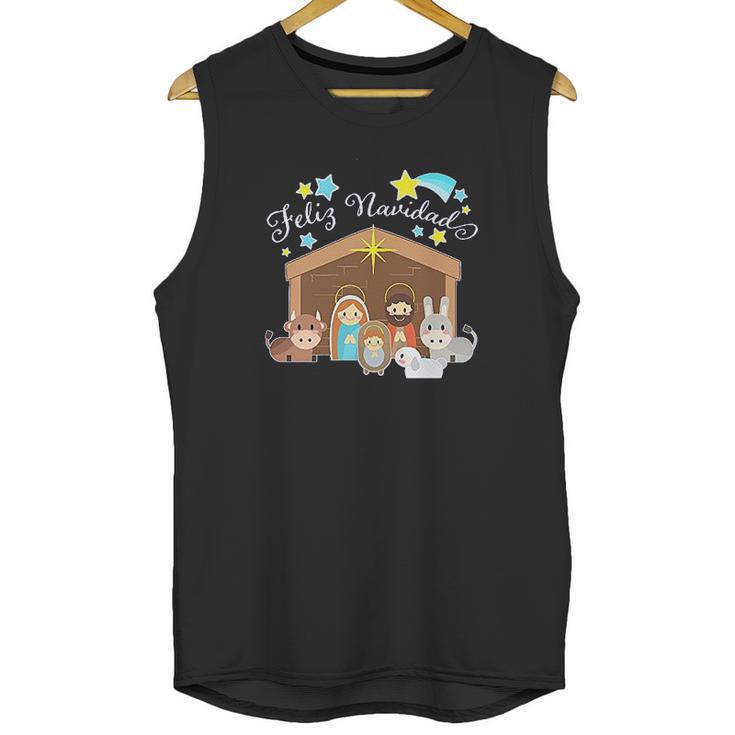 Feliz Navidad Cute Nativity Scene Men Tank Top