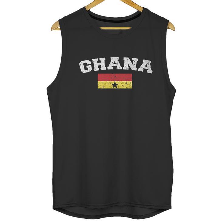 Mens Flag Of Ghana Faded Ghanaian Flag Men Tank Top