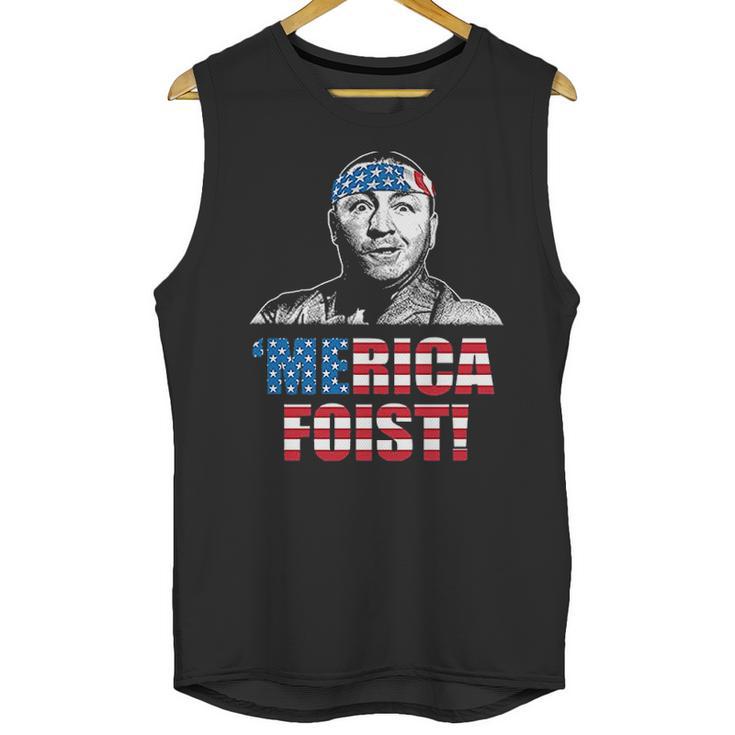 Funny Three Stooges Merica First American Flag Men Tank Top