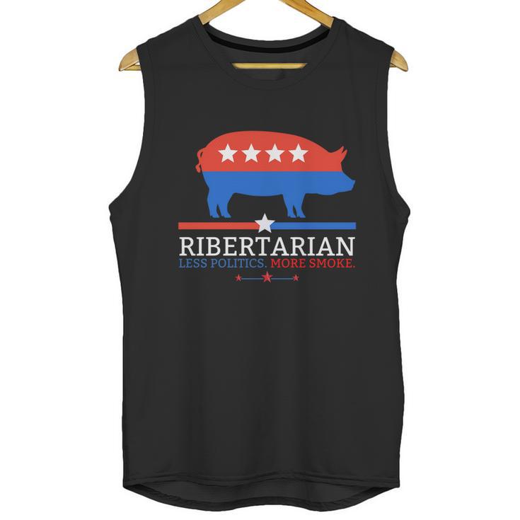 Grilling Dad Bbq Ribertarian Funny Politics Fathers Day Cute Gift Men Tank Top