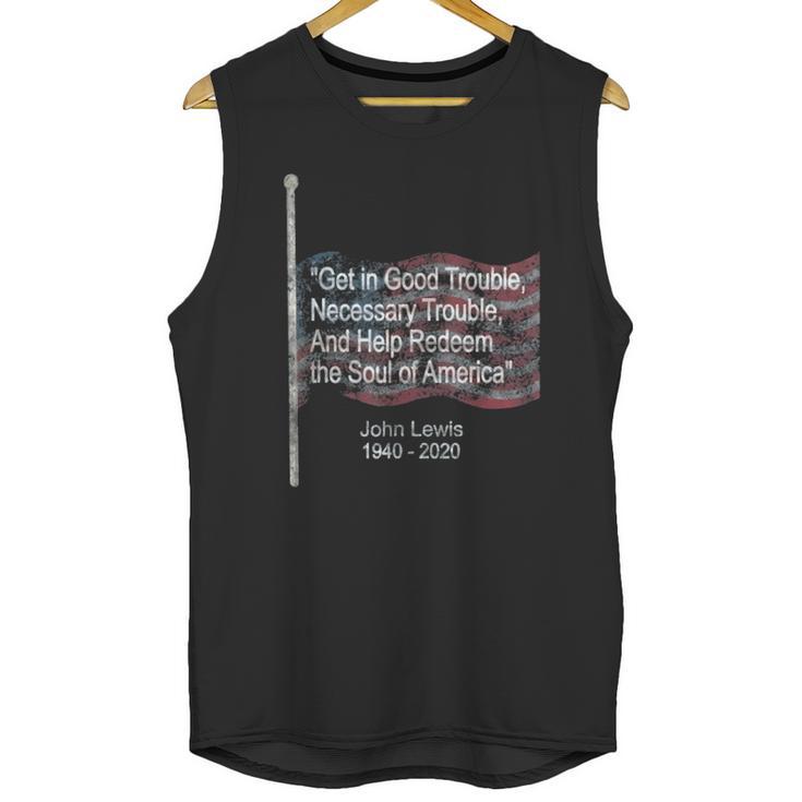 John Lewis Good Trouble American Flag Men Tank Top