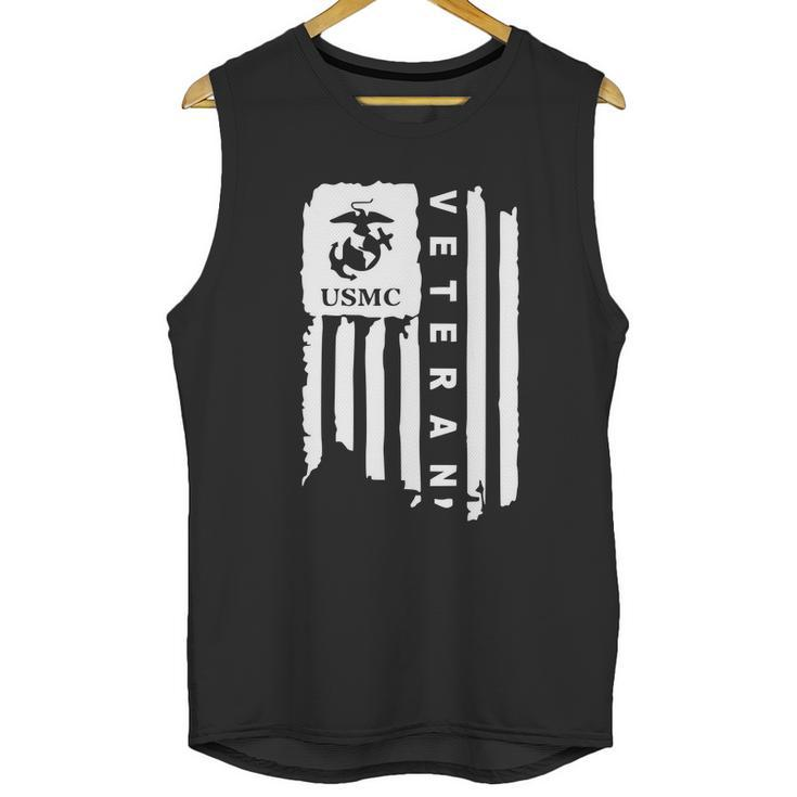 Marine Corps Usmc Veteran Us Flag Graphic Design Printed Casual Daily Basic Men Tank Top