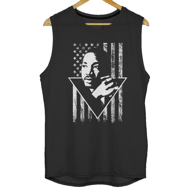 Martin Luther King Jr Distressed Usa Flag Men Tank Top