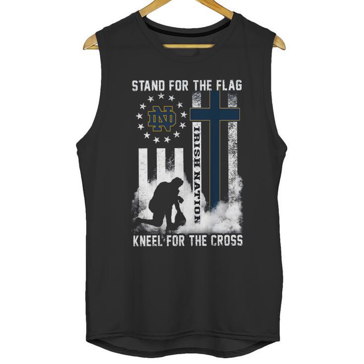 Official Stand For Flag Kneel For Cross Notre Dame Fighting Irish Nation T Shirt Men Tank Top