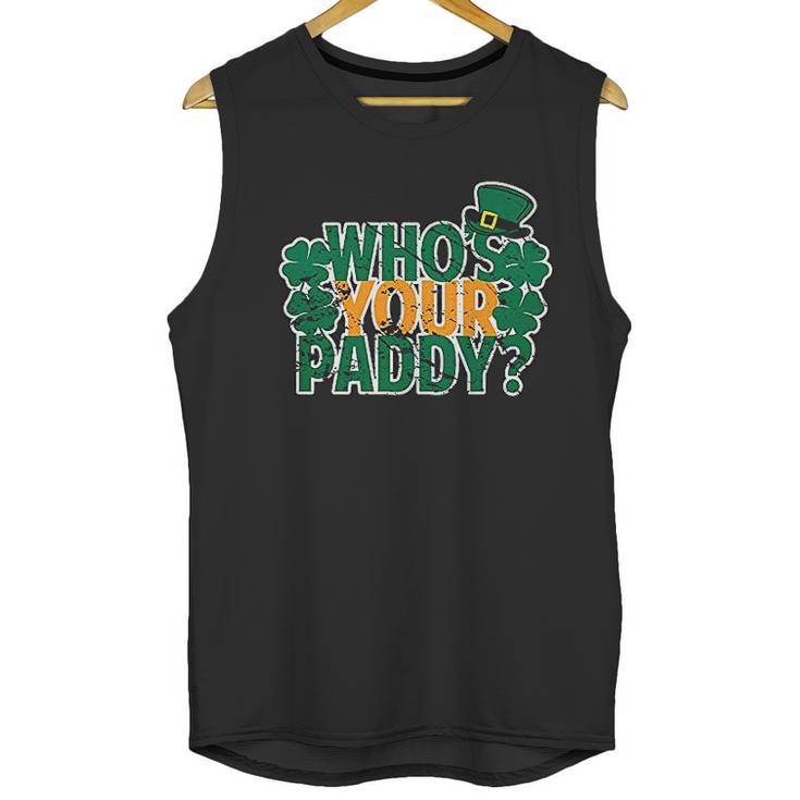 Who Is Your Paddy Daddy Funny St Patricks Day Juniors Men Tank Top