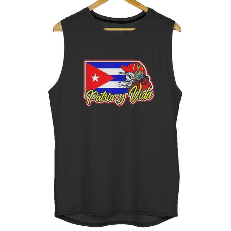 Patria Y Vida Cuba Flag Men Tank Top