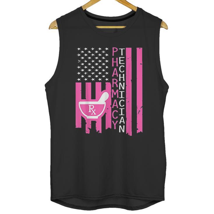 Pharmacy Technician American Flag Men Tank Top