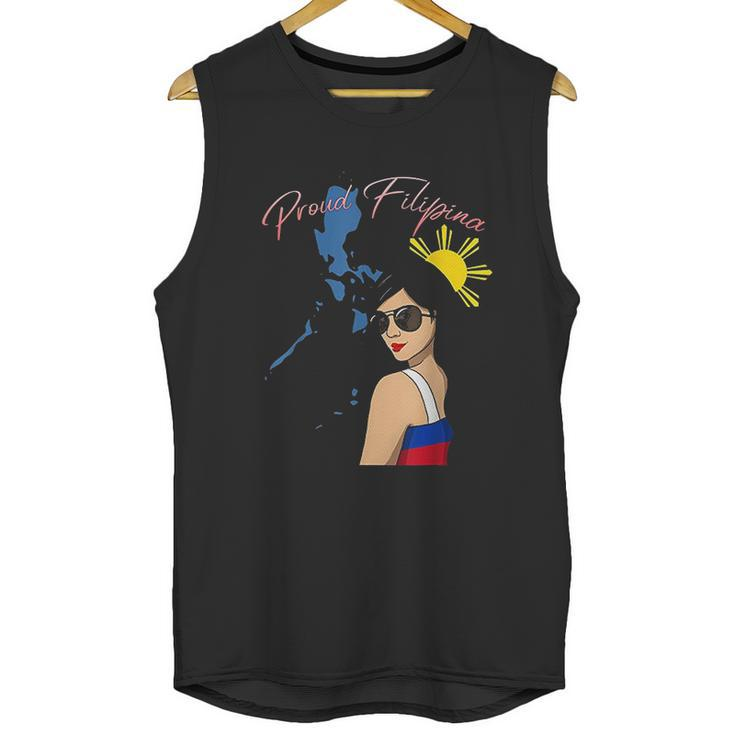 Philippines Pinay Filipina Pride Proud Flag Woman Girl Sun Men Tank Top