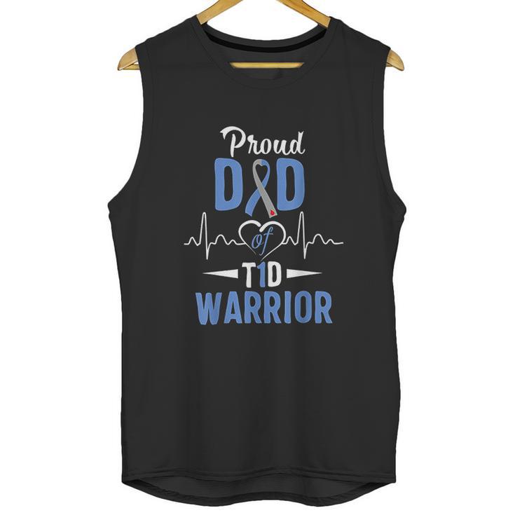 Proud Dad Diabetes Awareness Type 1 Insulin Pancreas Men Tank Top