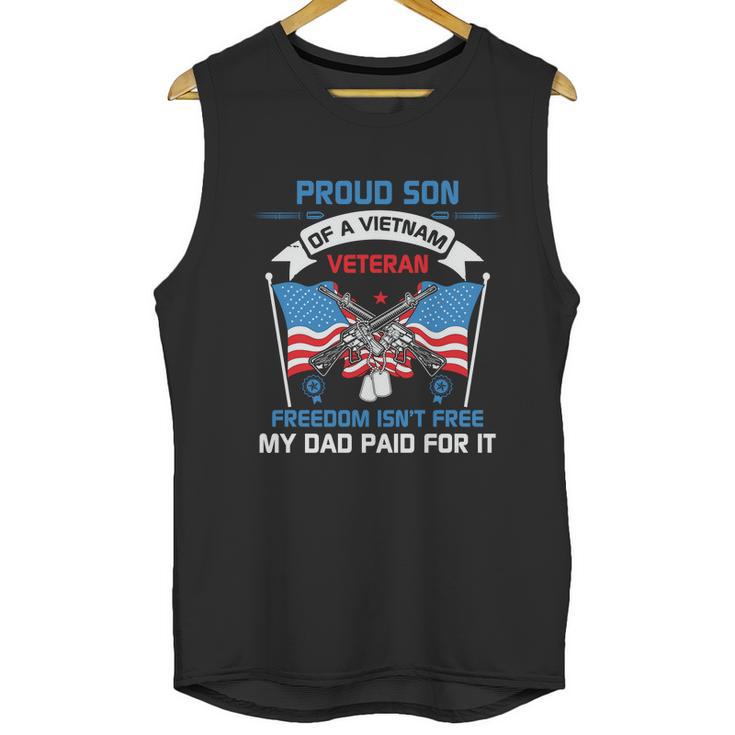 Proud Son Of A Vietnam Veteran Veteran Day Us Army Graphic Design Printed Casual Daily Basic Men Tank Top