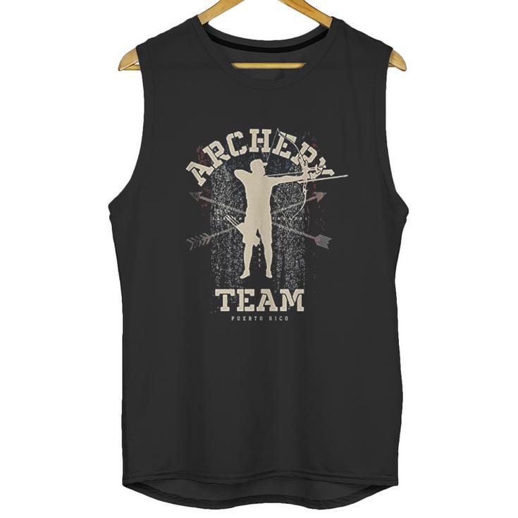 Puerto Rico Archery Team Sports Puerto Rican Flag Men Tank Top