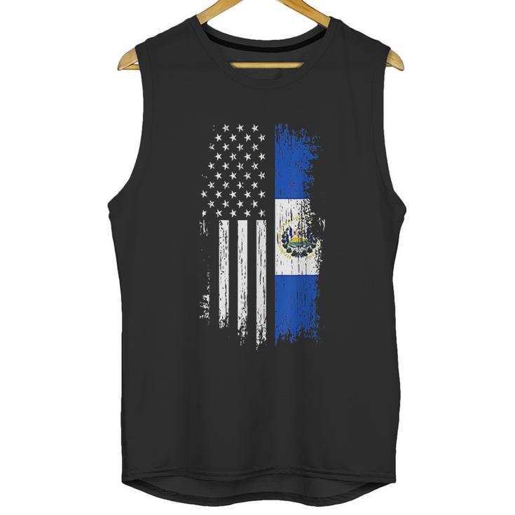 Salvadoran America Flag  El Salvador Usa Men Tank Top