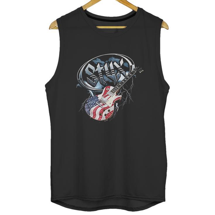 Styx Tall American Flag Guitar Men Tank Top