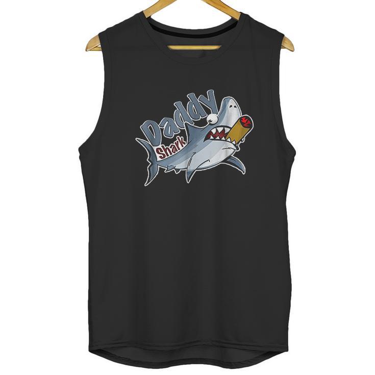 Tough Smoking Daddy Shark Men Tank Top