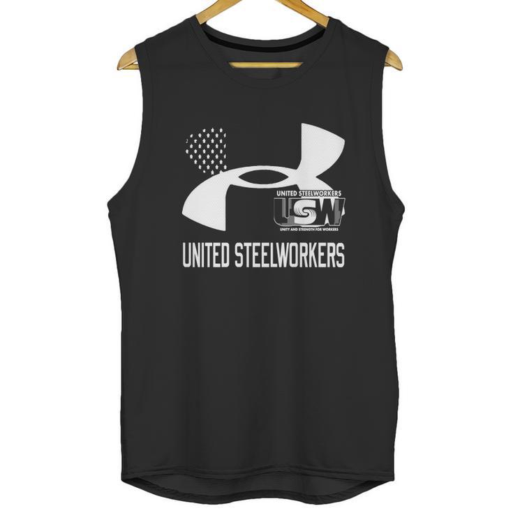 United Steelworkers Unity And Strength For Workers Flag Men Tank Top