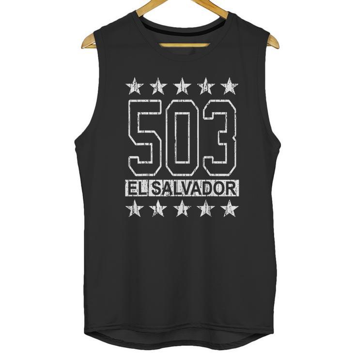 Vintage El Salvador Flag 503 Jersey Men Tank Top