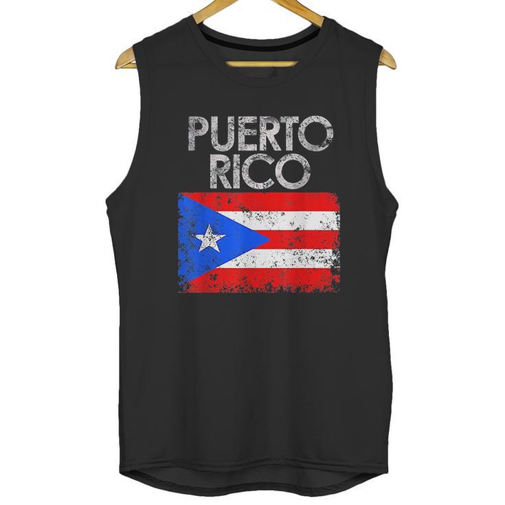 Vintage Puerto Rico Puerto Rican Flag Pride Gift Men Tank Top