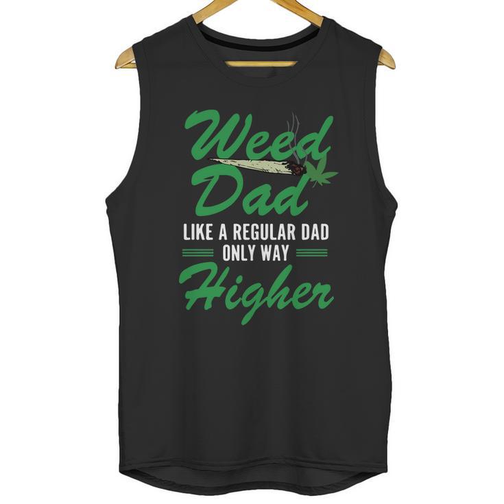 Vintage Weed Dad Like A Regular Dad Only Way Higher Fathers Day Men Tank Top