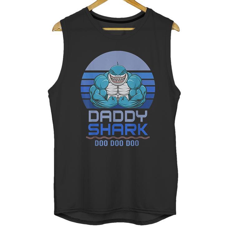 Vintage Weight Lifting Daddy Shark Men Tank Top