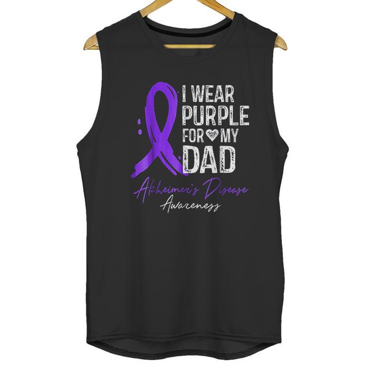 I Wear Purple For My Dad  Alzheimer  Disease Awareness Men Tank Top