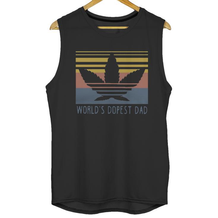 Weed World’S Dopest Dad Vintage Shirtc Men Tank Top