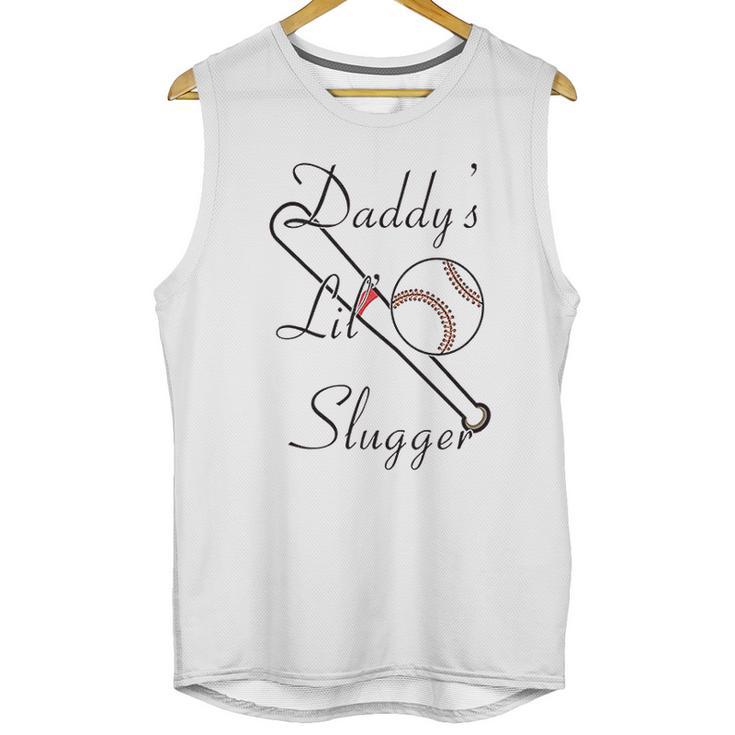 Daddy Lil Slugger Baseball Dad Fathers Day Men Tank Top