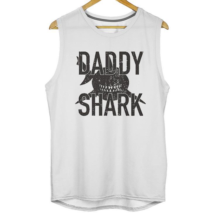 Daddy Shark Printed Graphic Dad Birthday Gifts Men Tank Top