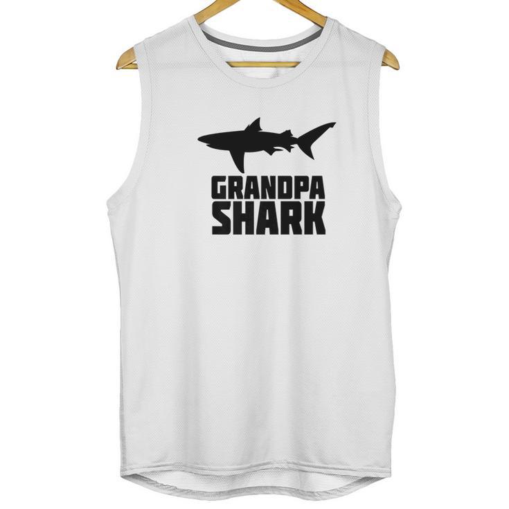 Grandpa Shark Shirt Matching Family Tribe Papa Men Tank Top