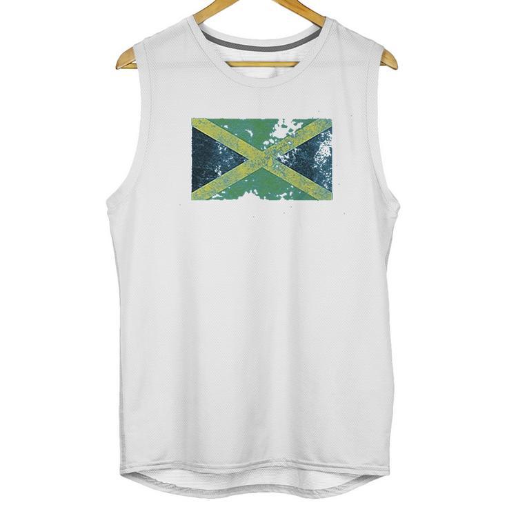 Trunk Candy Distressed Jamaica Flag Modern Fit Men Tank Top