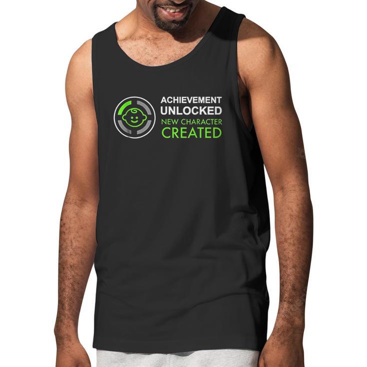 1St Fathers Day Achievement Unlocked Fatherhood Men Tank Top