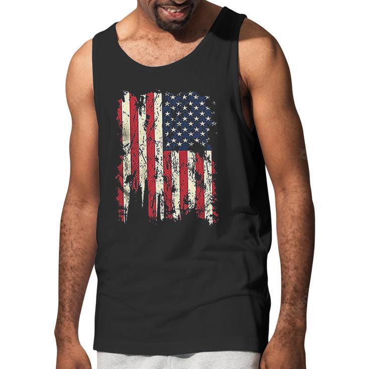 Adult Patriots American Distressed Flag Men Tank Top