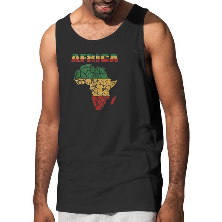 African Continent Afro American Reggae Flag Men Tank Top