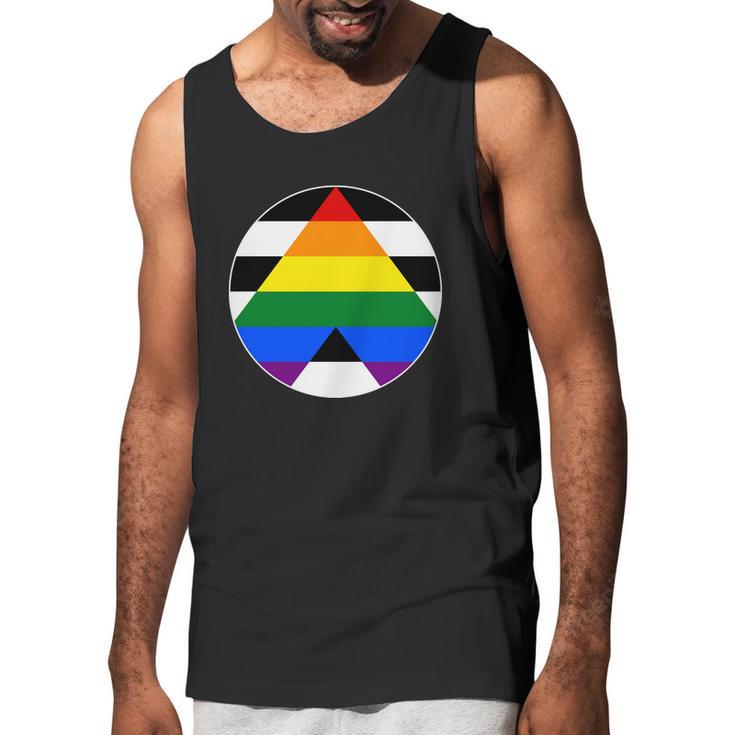 Ally Flag Circle Pyramid Pride Men Tank Top