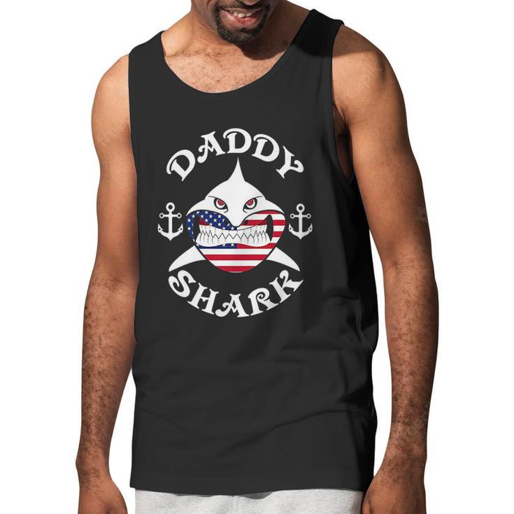 American Daddy Shark Under The Water Men Tank Top