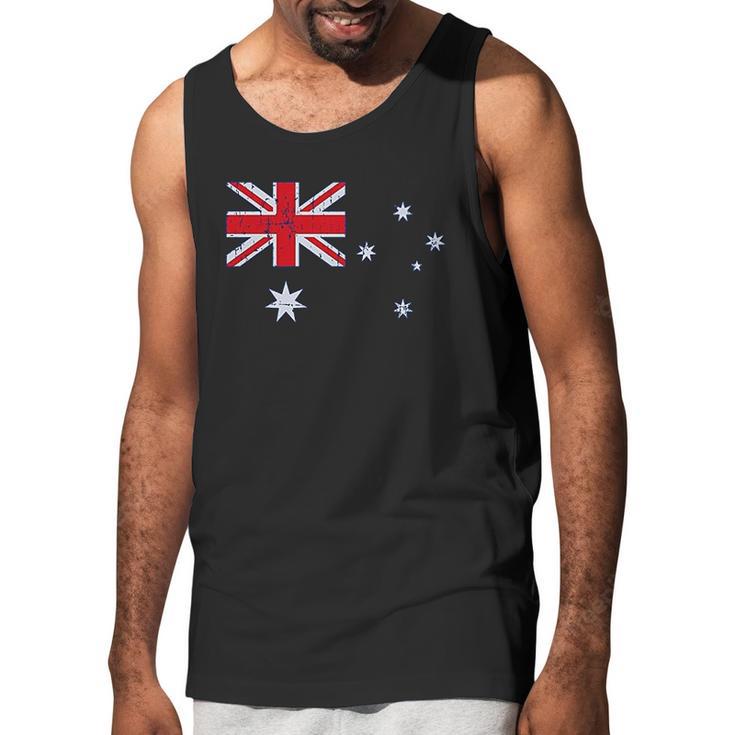 Australian Flag Vintage Style Retro Australia Flag Men Tank Top