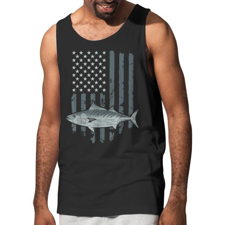 Bonito Fishing Vintage American Flag Tuna Skipjack Fisherman Men Tank Top