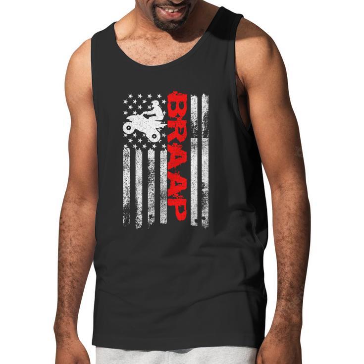 Braap Vintage Usa American Flag Quad Bike Atv Gift Funny Gift Graphic Design Printed Casual Daily Basic Men Tank Top