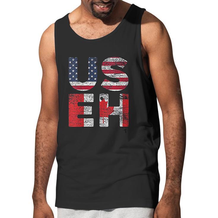 Canadian Pride American Usa Useh Us Flag Canada Men Tank Top