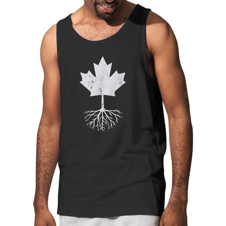 Canadian Roots Maple Leaf Canada Flag Design For Canadiens Men Tank Top