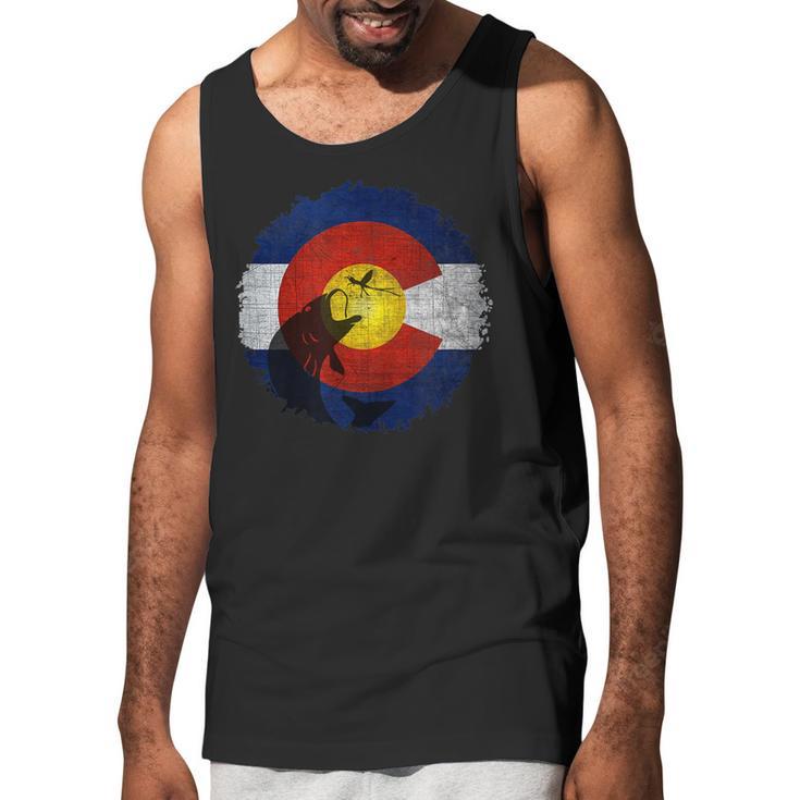 Colorado Flag With Fly Fishing Design Men Tank Top