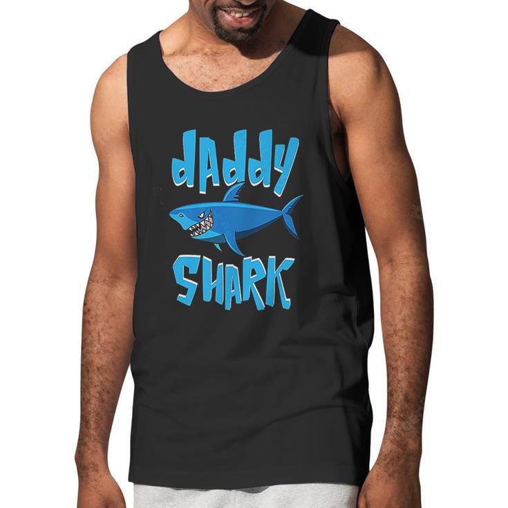 Daddy Shark Cute Papa Loves Sharks Men Tank Top